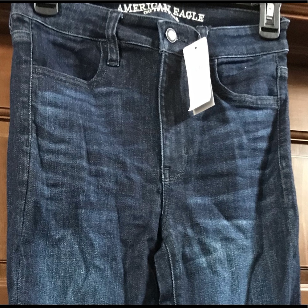 AMERICAN EAGLE NWT WOMENS SIZE 4 NEXT LEVEL STRETCH DARK BLUE JEGGINGS